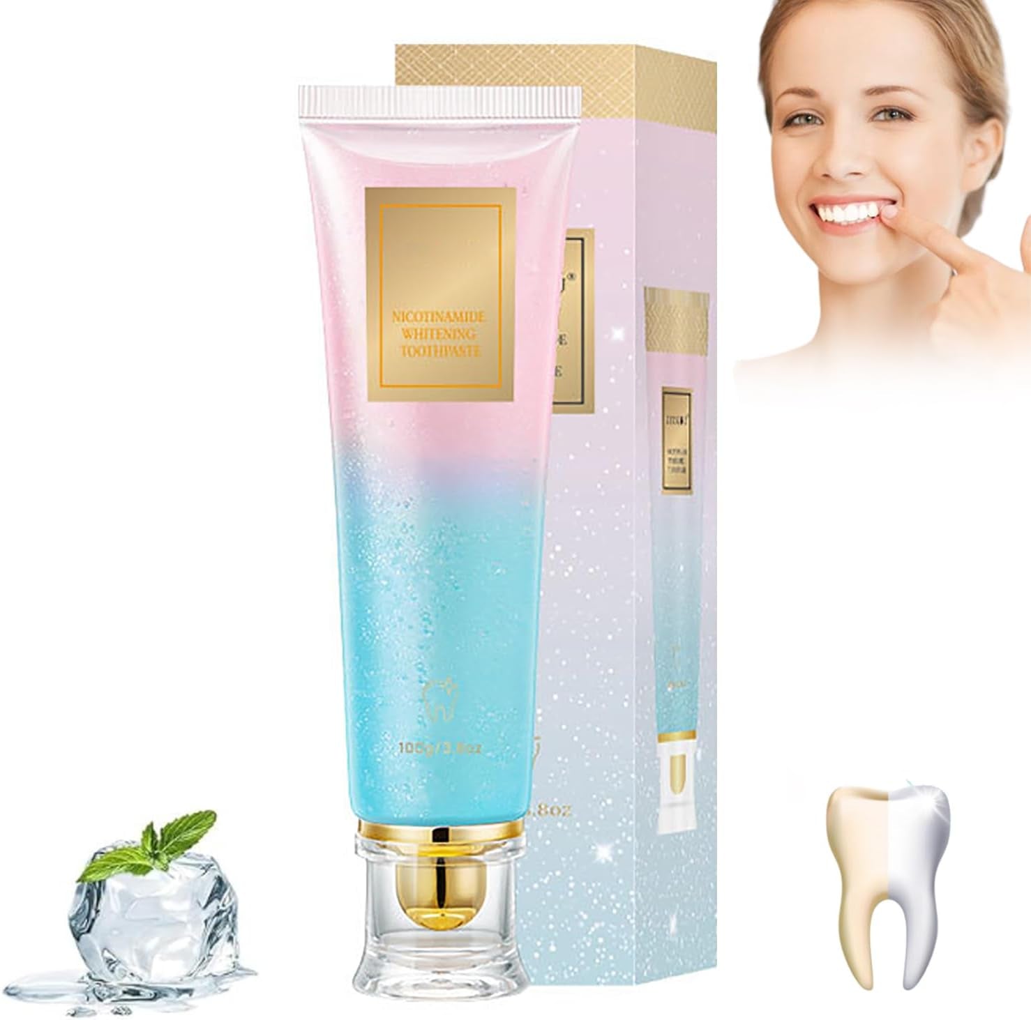 Niacinamide Toothpaste,Niacinamide Intensive Toothpaste,Fresh Breath Toothpastes, Remove Tooth Stains (3.8Oz)
