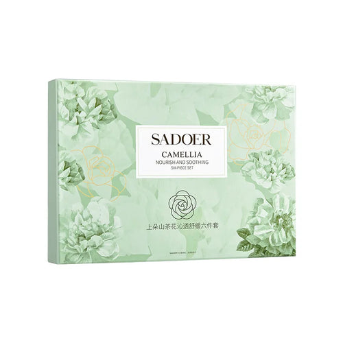 Camellia Flower Soothing and Hydrating Six-Piece Set of Moisturizing and Brightening Skincare Products Set