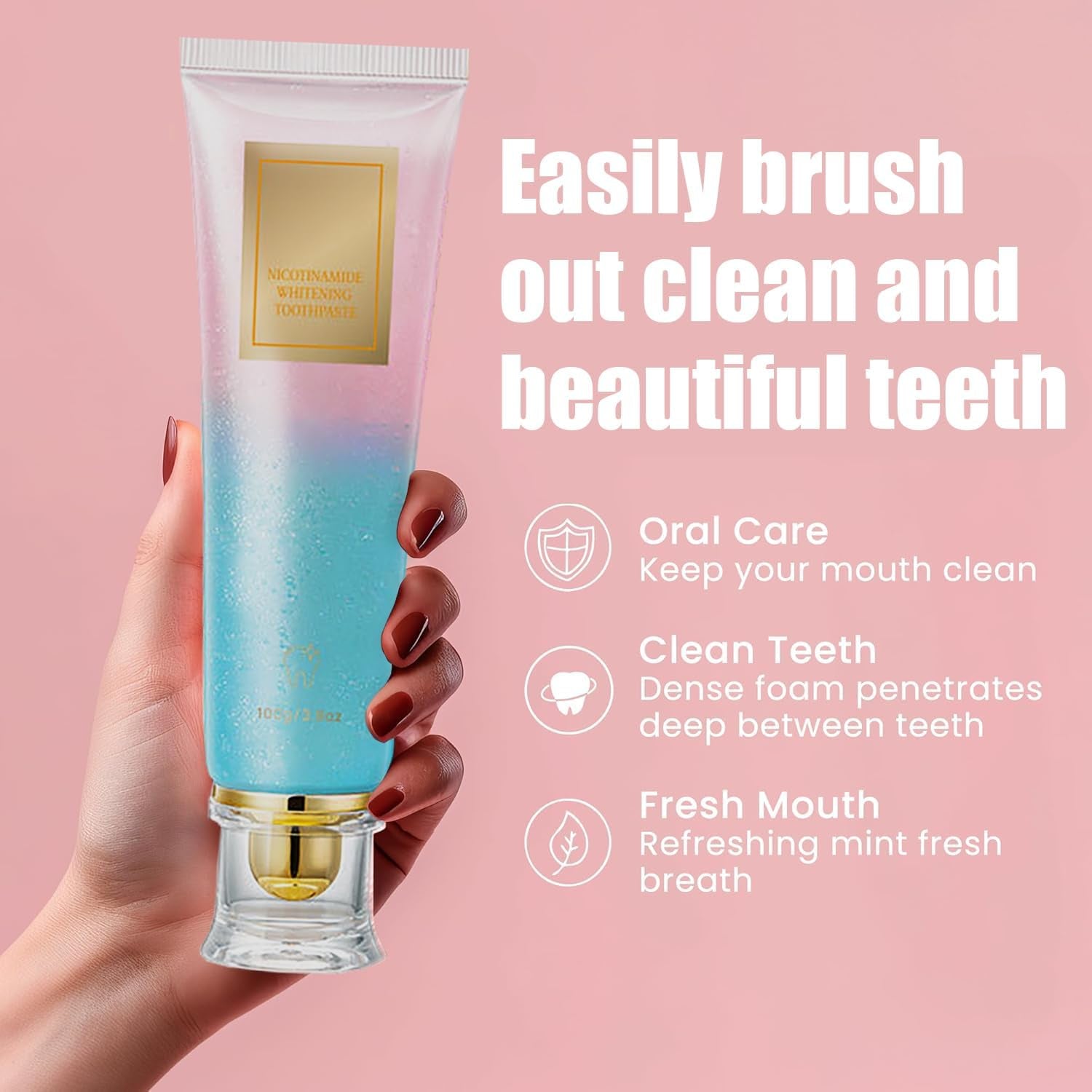 Niacinamide Toothpaste,Niacinamide Intensive Toothpaste,Fresh Breath Toothpastes, Remove Tooth Stains (3.8Oz)