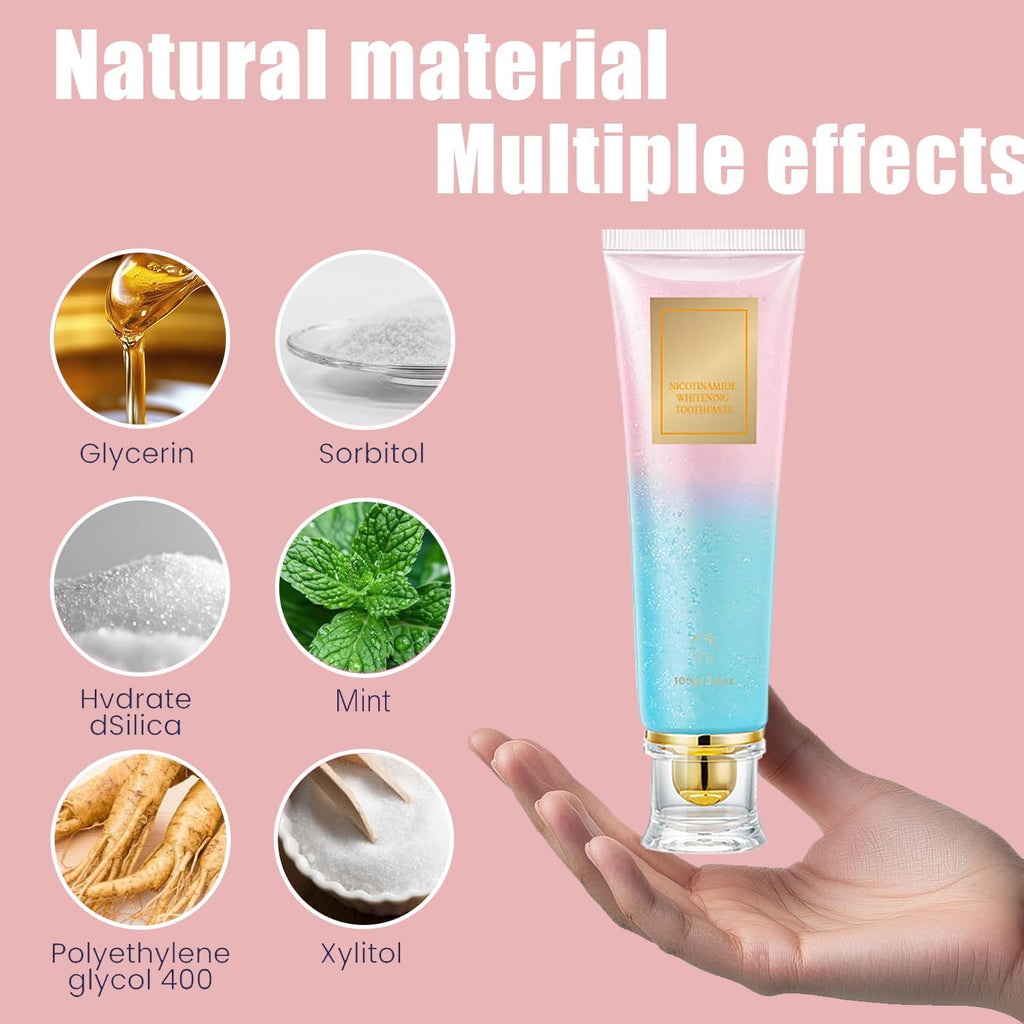 Niacinamide Toothpaste,Niacinamide Intensive Toothpaste,Fresh Breath Toothpastes, Remove Tooth Stains (3.8Oz)